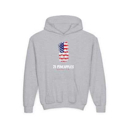 21 Pineapples American Flag YOUTH HOODIE