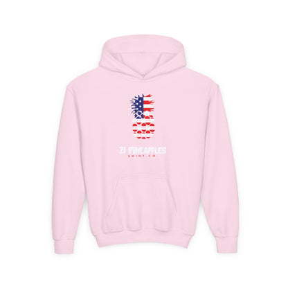 21 Pineapples American Flag YOUTH HOODIE