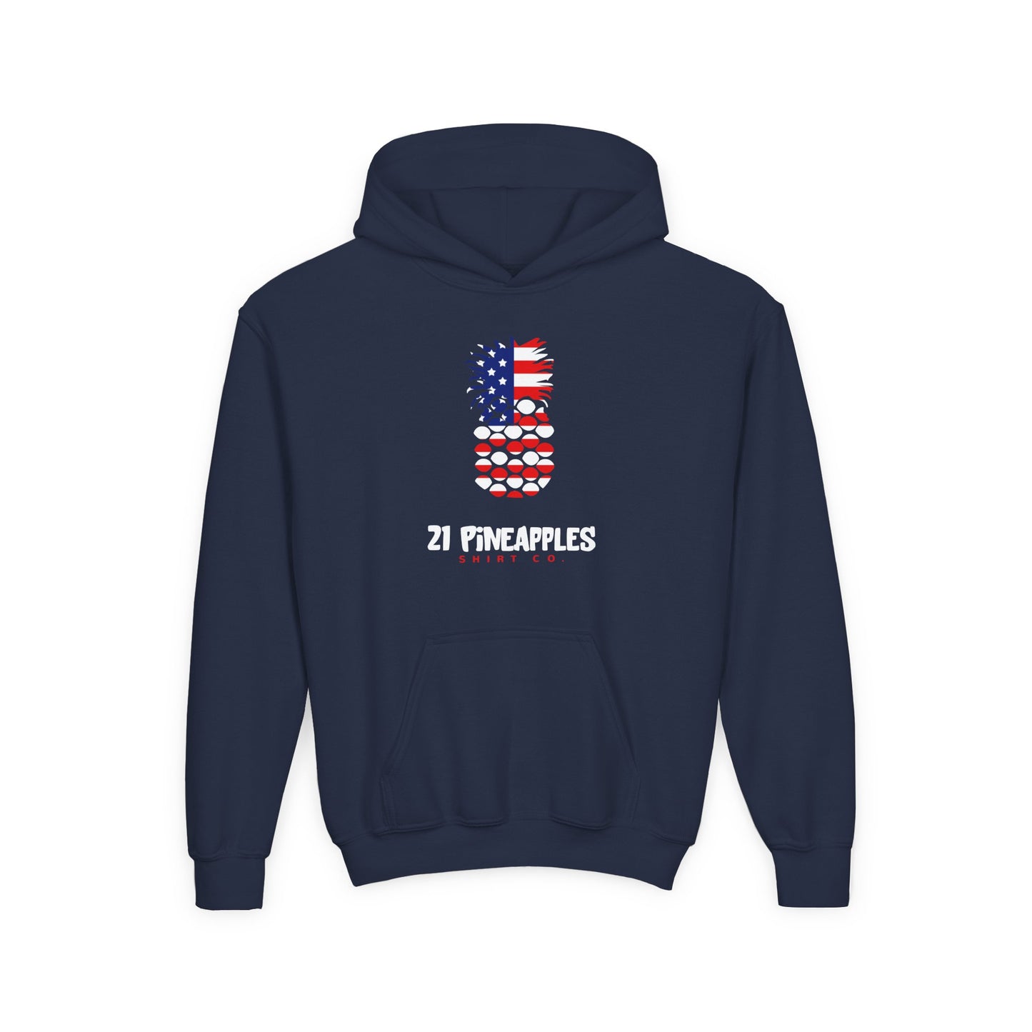21 Pineapples American Flag YOUTH HOODIE