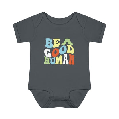 Be A Good Human Groovy Onesie