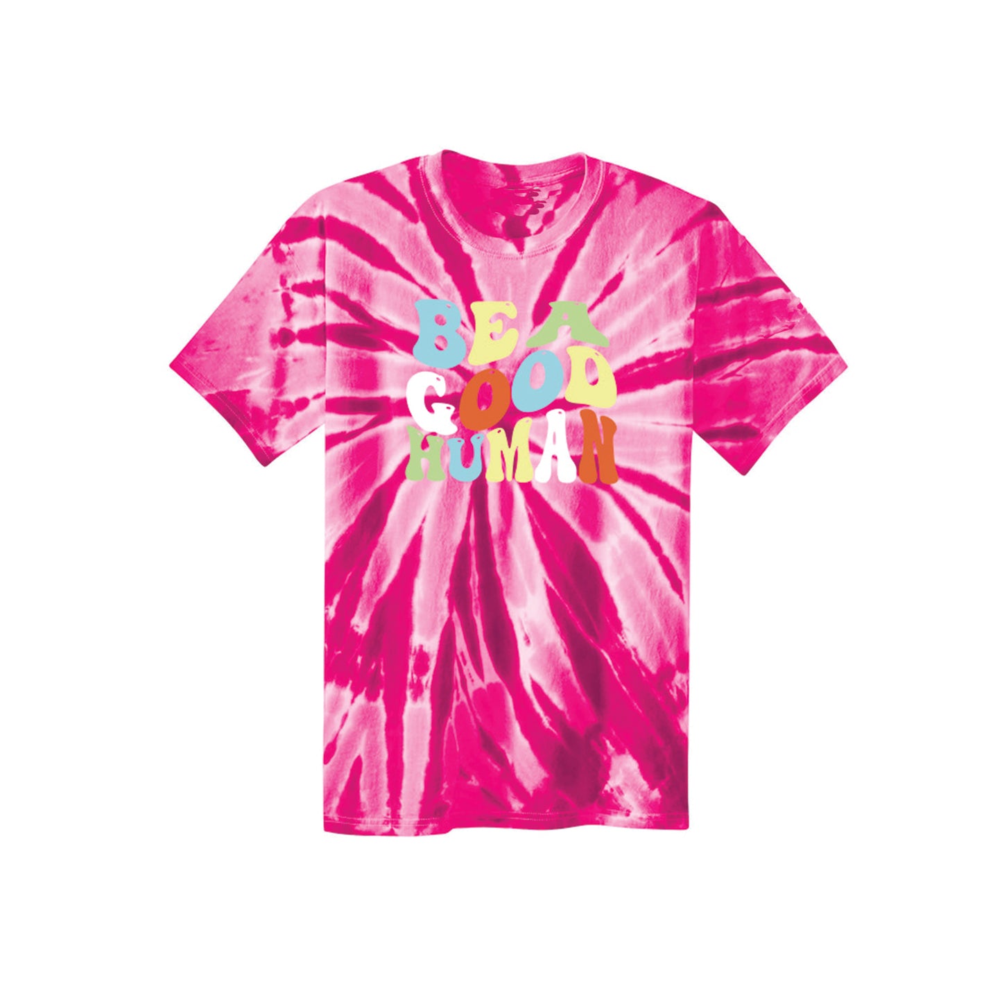 Be A Good Human Groovy Tie Dye Tee