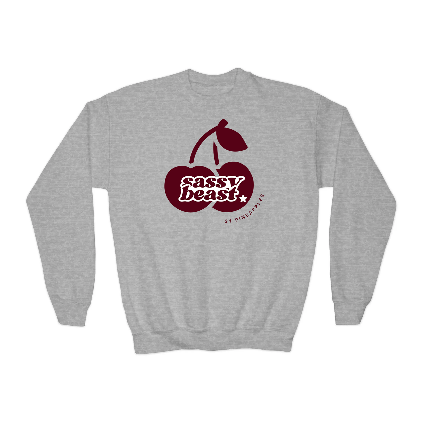 Sassy Cherries Red YOUTH Crewneck