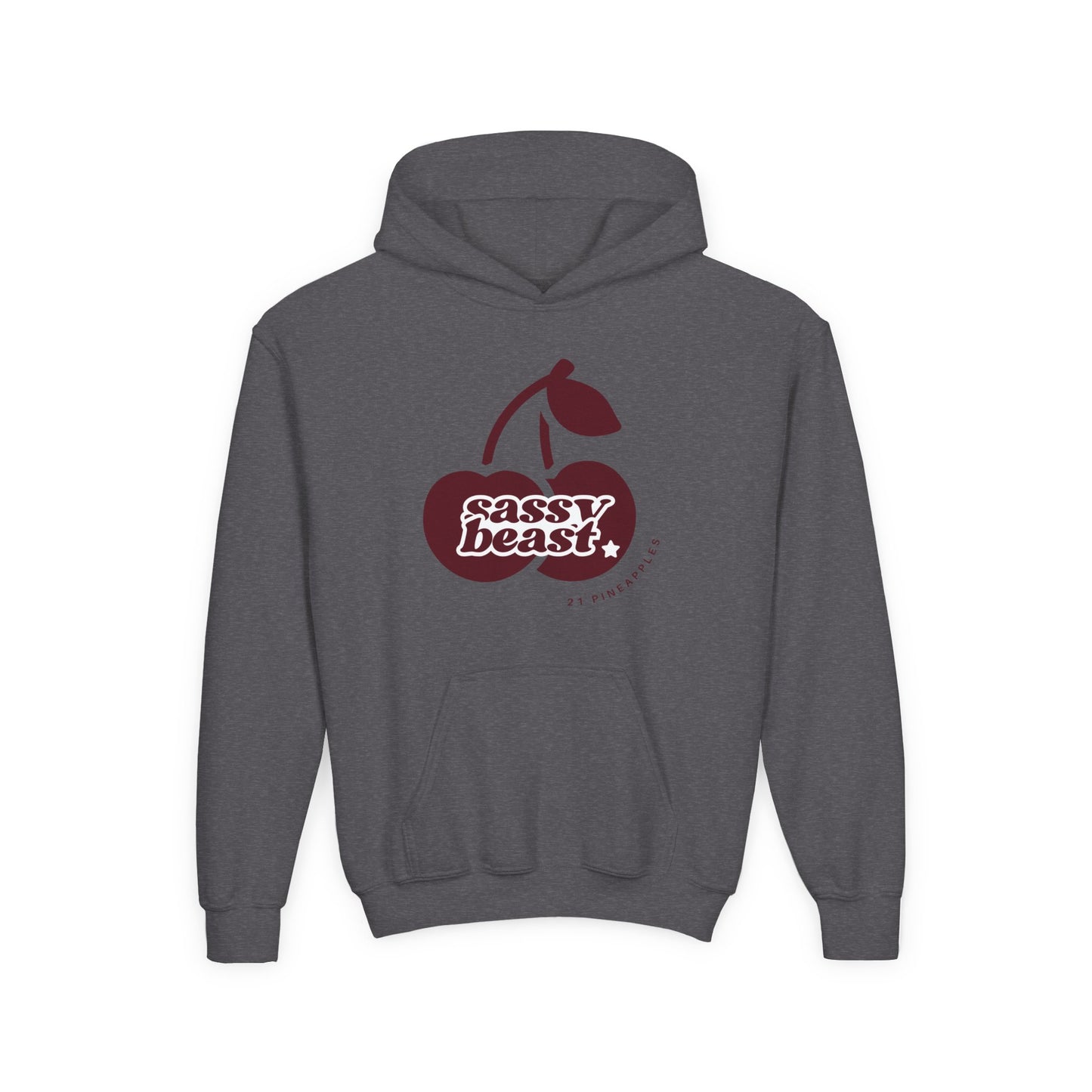 Sassy Beast Red Cherries YOUTH HOODIE