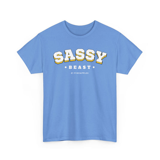 Sassy Varsity White Tee