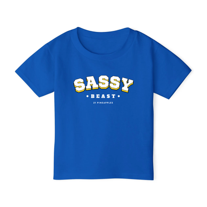 Sassy Varsity White TODDLER TEE