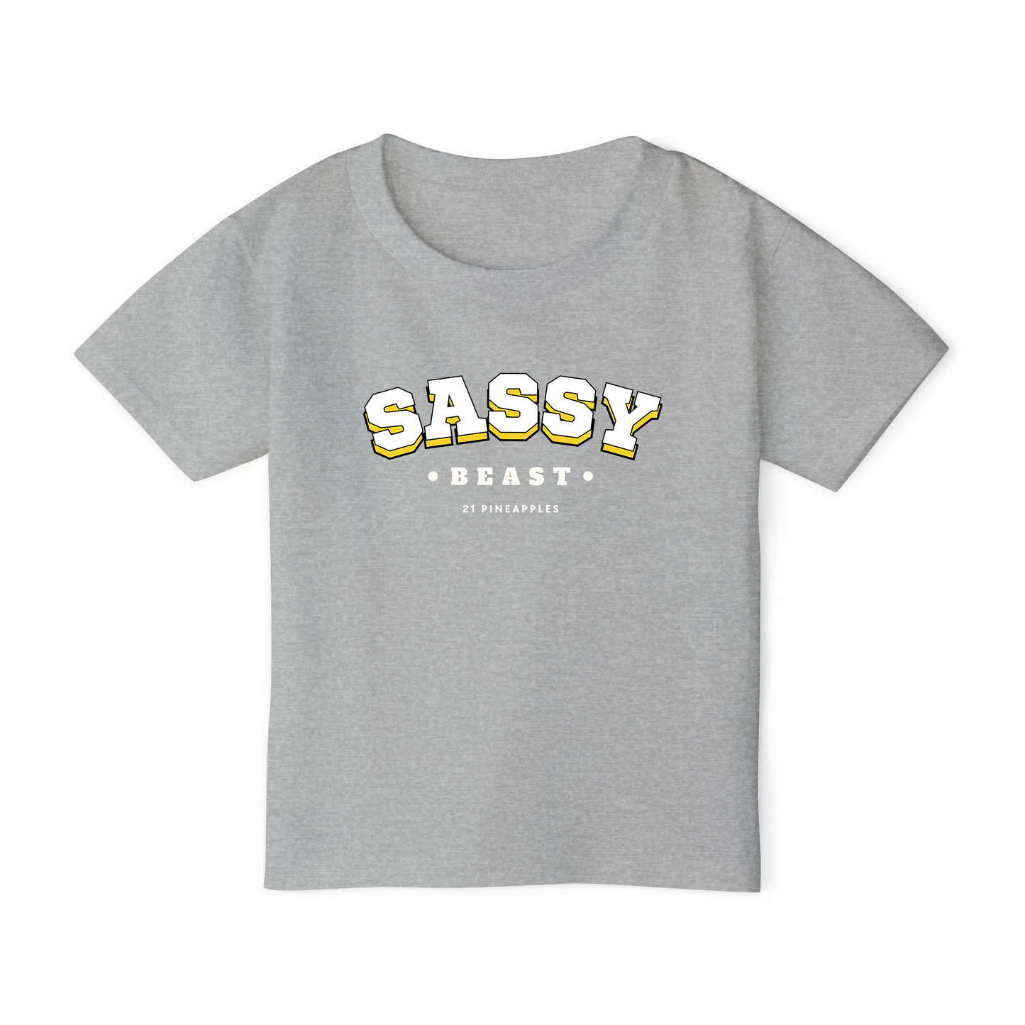 Sassy Varsity White TODDLER TEE