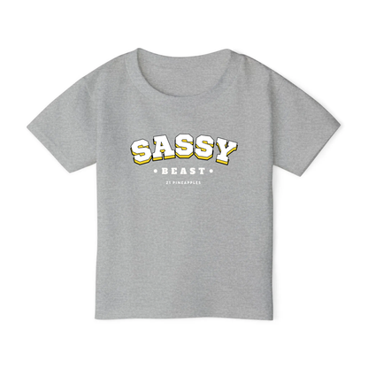 Sassy Varsity White TODDLER TEE