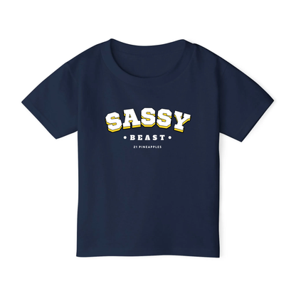 Sassy Varsity White TODDLER TEE