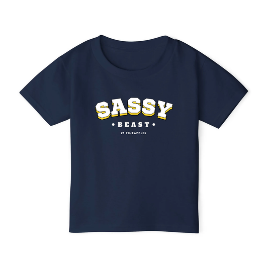 Sassy Varsity White TODDLER TEE