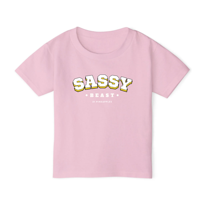 Sassy Varsity White TODDLER TEE