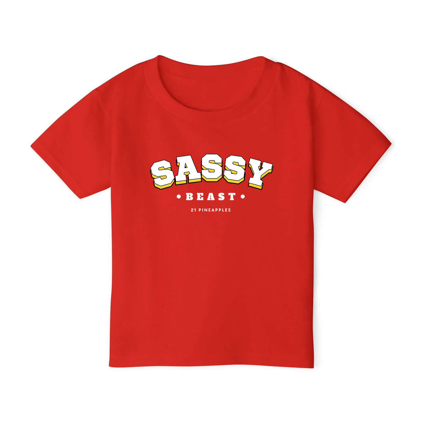 Sassy Varsity White TODDLER TEE