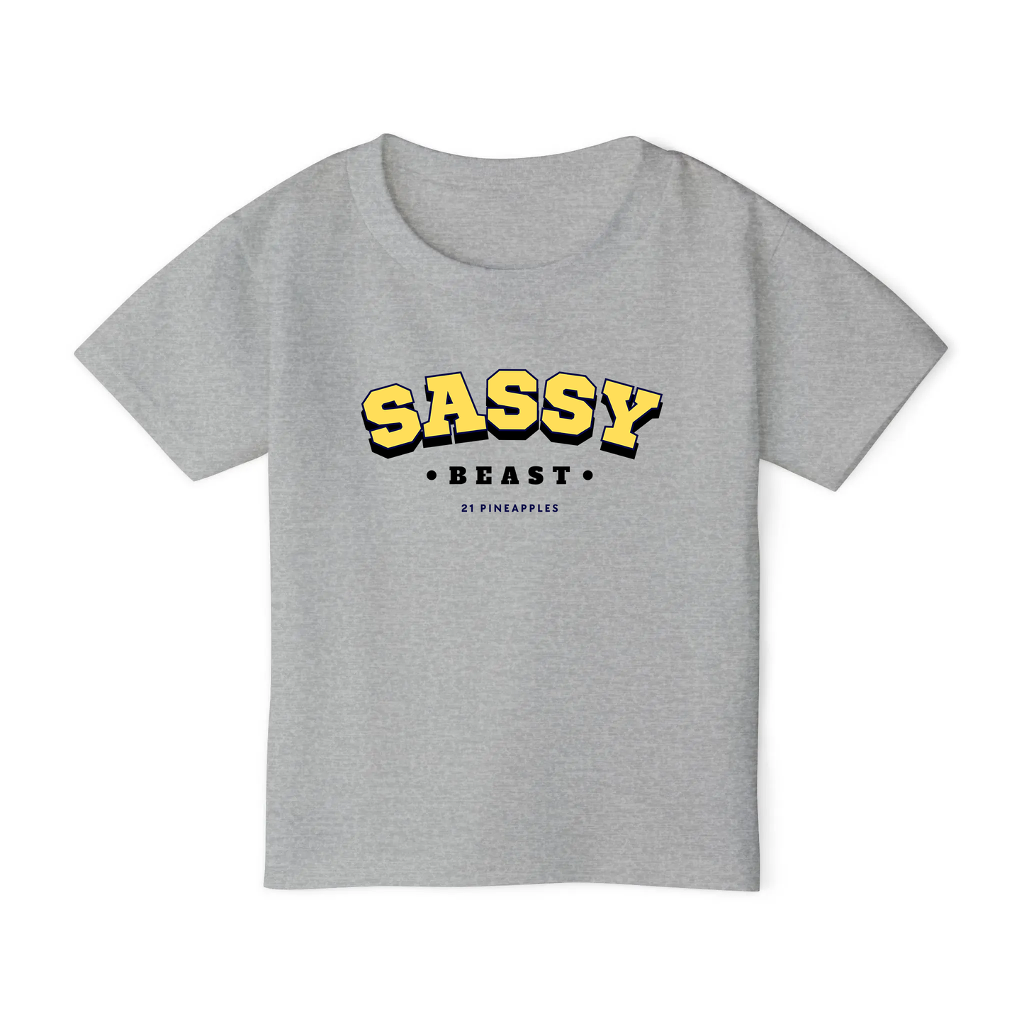 Sassy Varsity Yellow TODDLER TEE