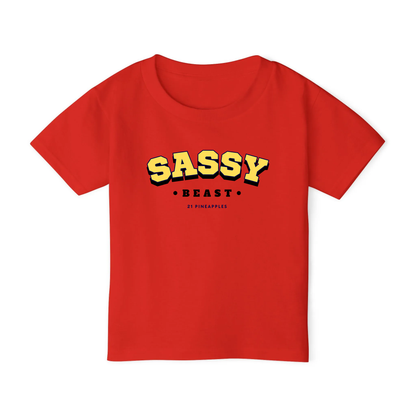Sassy Varsity Yellow TODDLER TEE