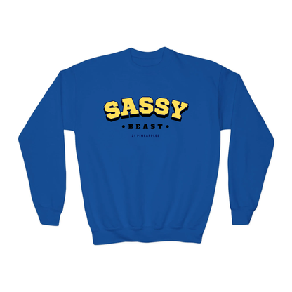 Sassy Varsity Yellow YOUTH Crewneck