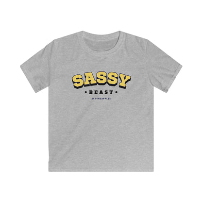 Sassy Beast Varsity Yellow YOUTH Tee