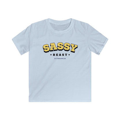 Sassy Beast Varsity Yellow YOUTH Tee