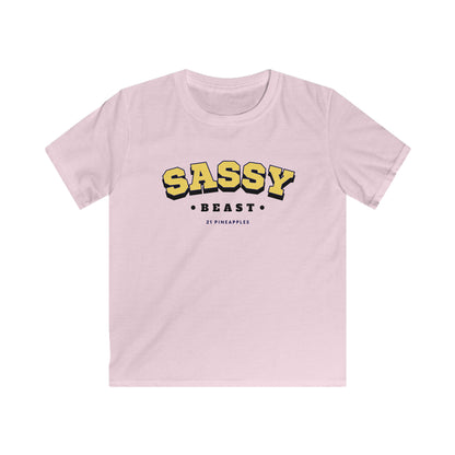 Sassy Beast Varsity Yellow YOUTH Tee