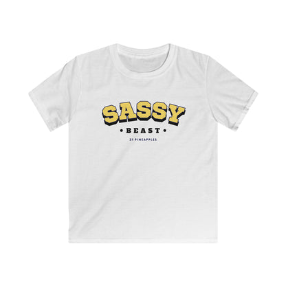 Sassy Beast Varsity Yellow YOUTH Tee