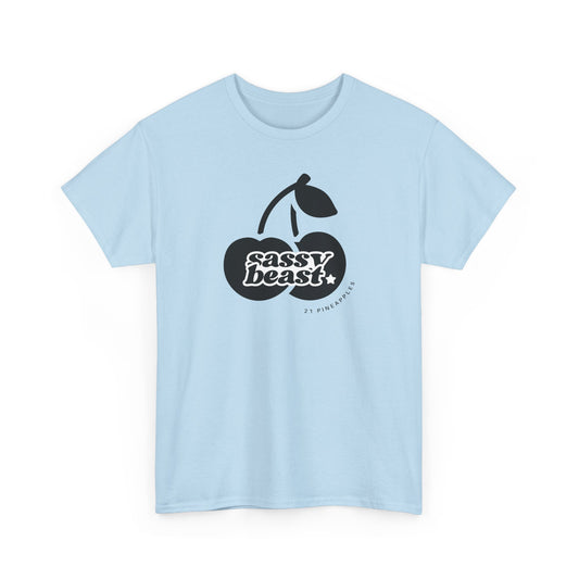 Sassy Cherries Black Tee