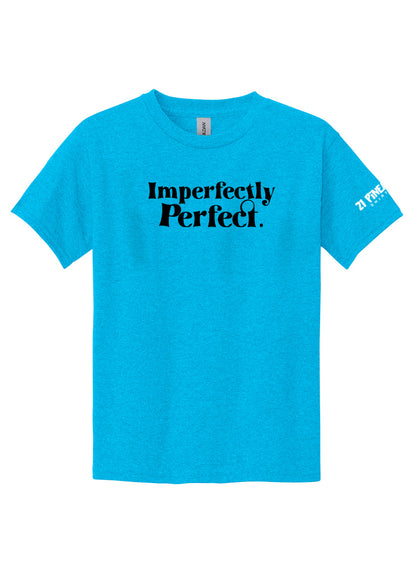 Imperfectly Perfect Black Youth Tee