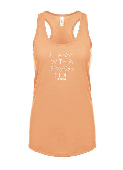 Classy With A Savage Side Women's Racerback Tank