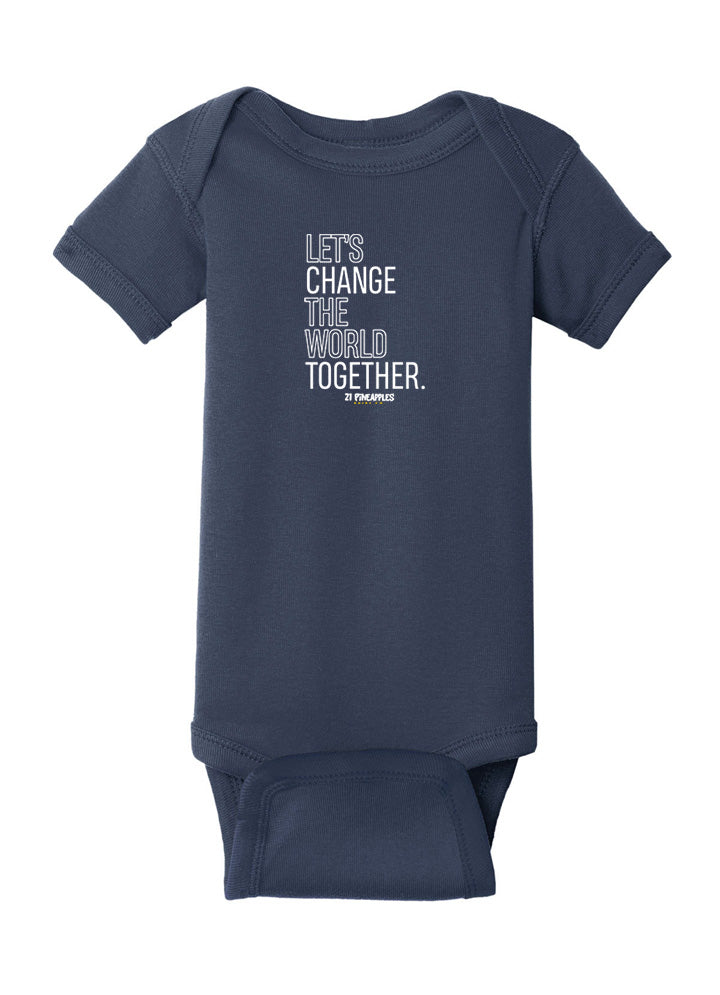Let's Change the World Together Baby Onesie
