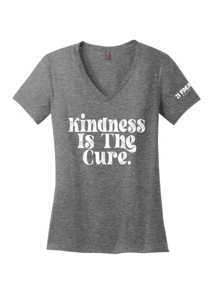 Kindness Is The Cure Groovy   Women's V-Neck Tee