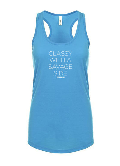 Classy With A Savage Side Women's Racerback Tank