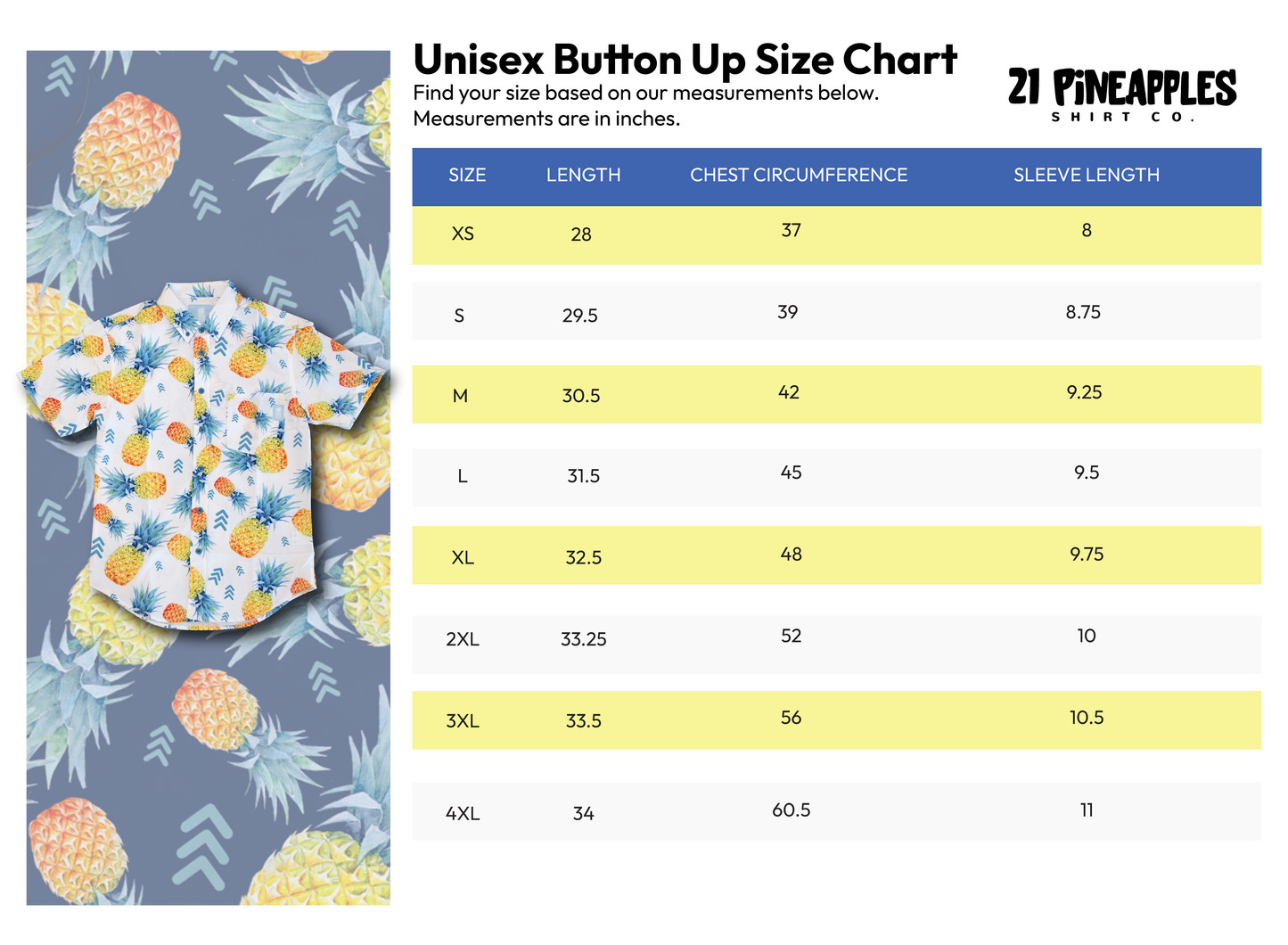 21 Pineapples "Drink Up" Button Up