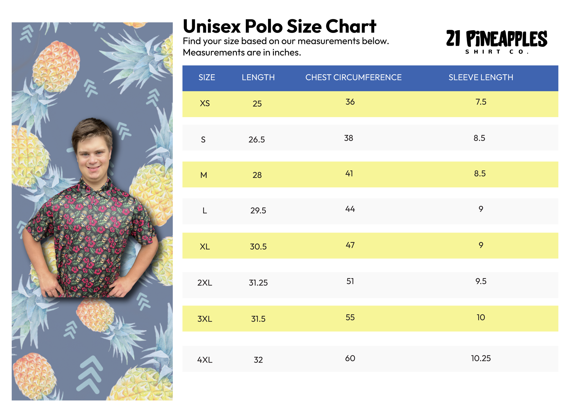 21 Pineapples "Rockin' Pineapples" Polo