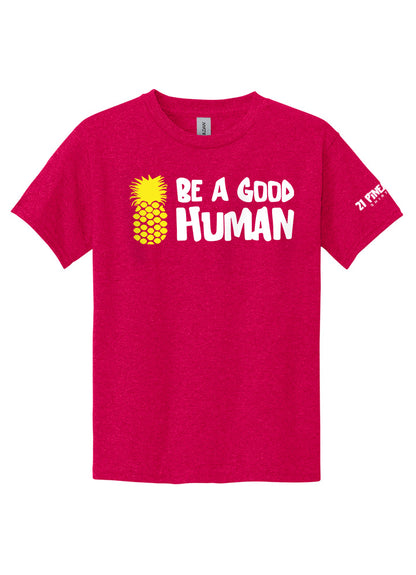 Be A Good Human Cartoon Youth Tee