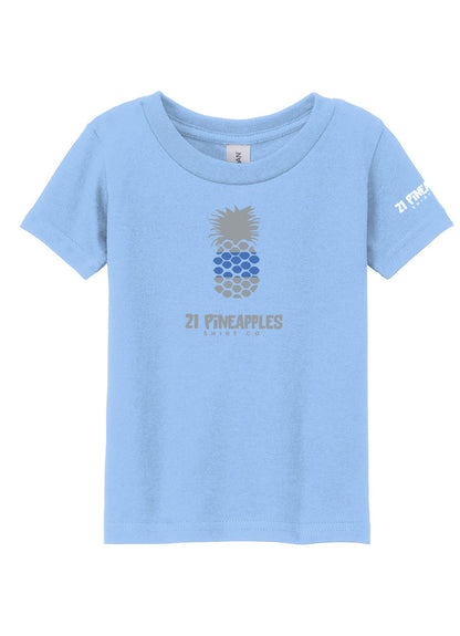 21 Pineapples Blue Stripe Toddler Tee