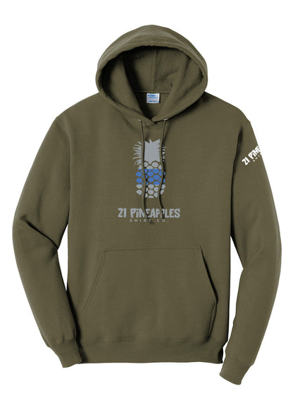 21 Pineapples Blue Stripe Hoodie