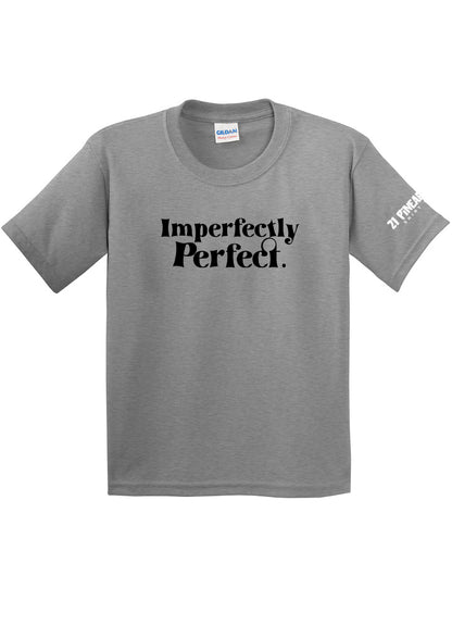 Imperfectly Perfect Black Youth Tee