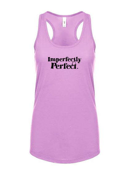 Imperfectly Perfect Black Women's Racerback Tank