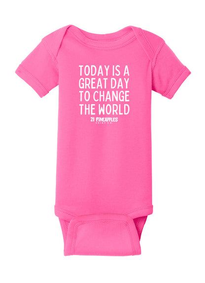 Great Day To Change The World Baby Onesie