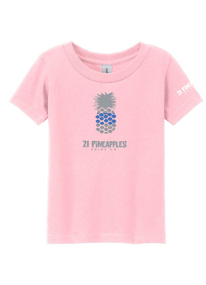 21 Pineapples Blue Stripe Toddler Tee