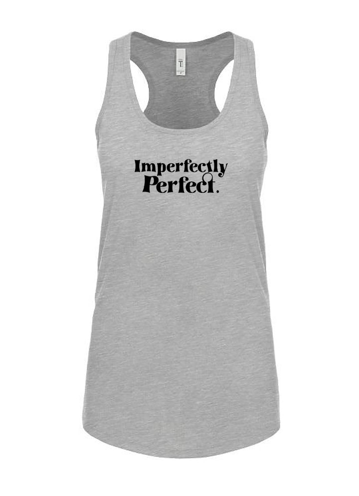 Imperfectly Perfect Black Women's Racerback Tank
