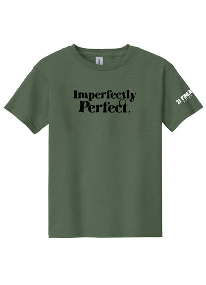 Imperfectly Perfect Black Youth Tee