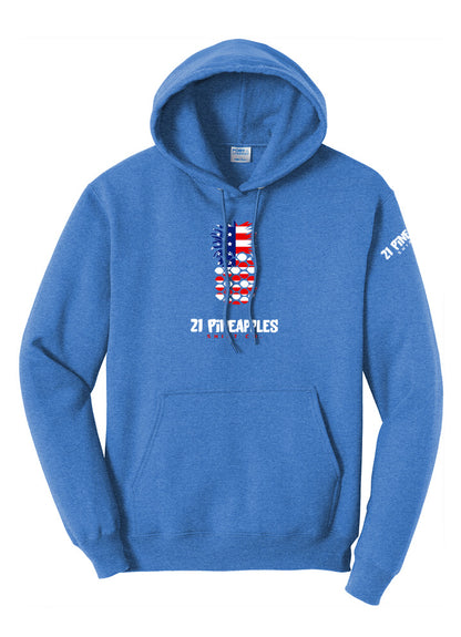 21 Pineapples American Flag Hoodie