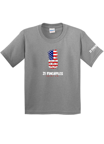 21 Pineapples American Flag Youth Tee