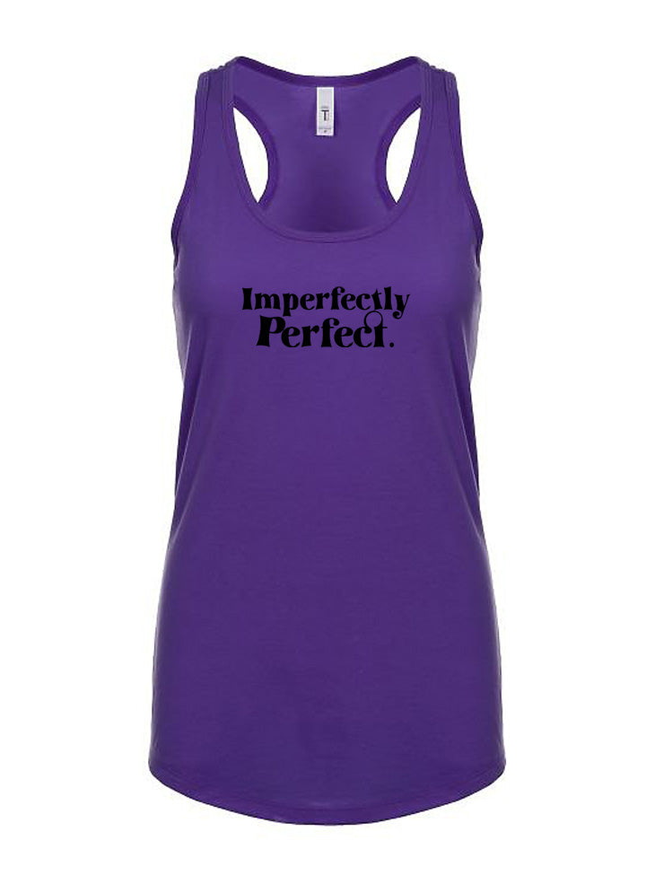 Imperfectly Perfect Black Women's Racerback Tank