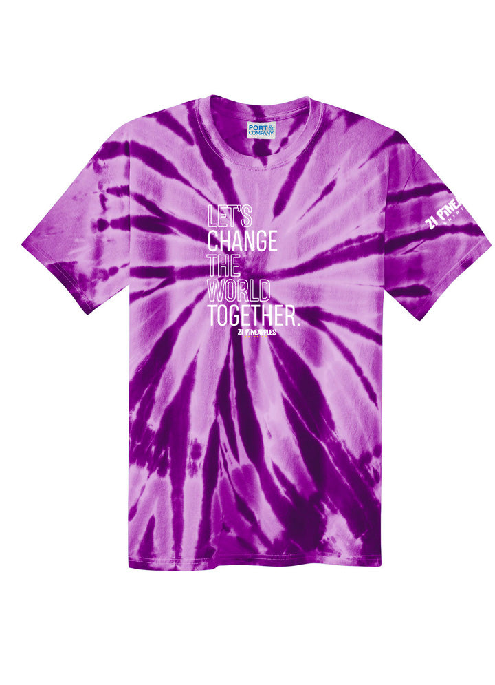 Let's Change the World Together  Tie Dye Tee