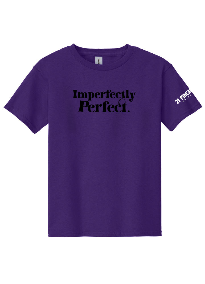 Imperfectly Perfect Black Youth Tee