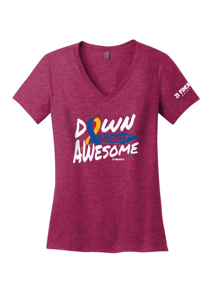 Down Right Awesome Women's V-neck