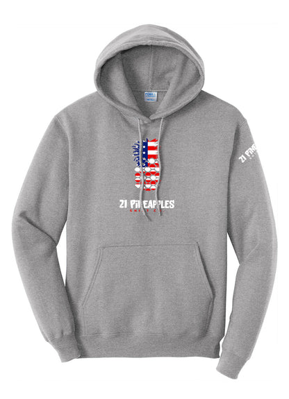 21 Pineapples American Flag Hoodie