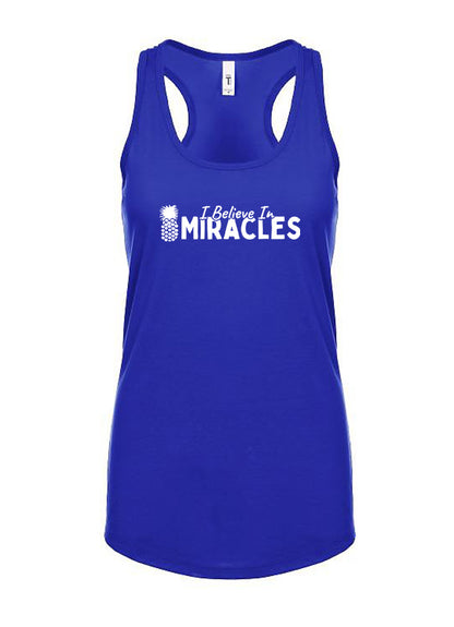 I Believe In Miracles Women's Racerback Tank