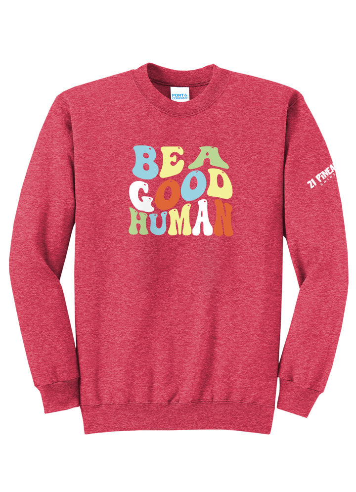 Be A Good Human Groovy Crewneck