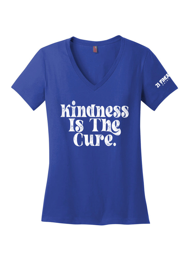 Kindness Is The Cure Groovy   Women's V-Neck Tee