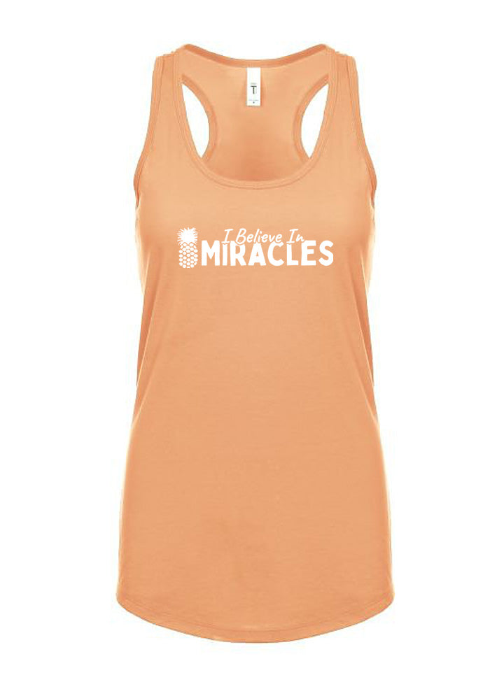 I Believe In Miracles Women's Racerback Tank